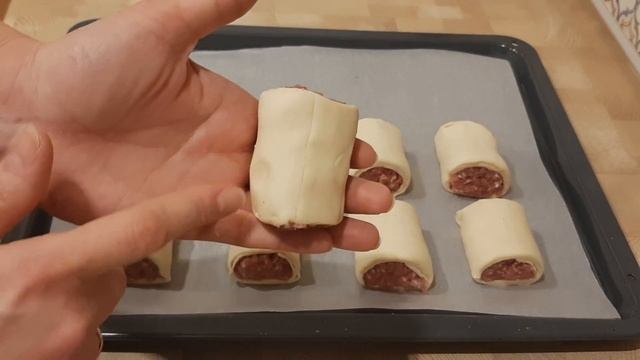 За СЧИТАННЫЕ минуты ПИРОЖКИ с МЯСОМ в духовке. Выпечка из готового Слоеного теста