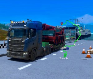 Евро трак симулятор 3 Транспортировка крана