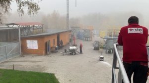 Explosion of coal dust - demonstration of hazzard for employee