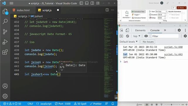 JavaScript Dates - Different Date Formats || JavaScript Tutorial for Beginners  - 65