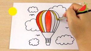 Как нарисовать ВОЗДУШНЫЙ ШАР / Раскраски для детей