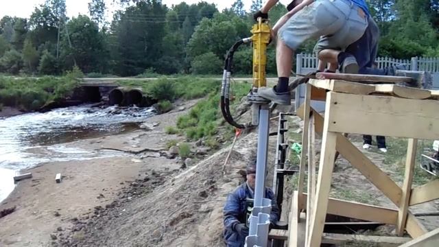 Шпунт ПВХ - погружение