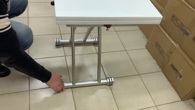 Стол-трансформер B2242-1-C белый лак глянец