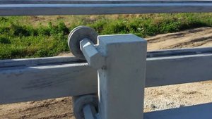 Откатные ворота на центральной балке 3