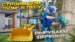 Пришлось вырубить лес, чтобы уместить дом 750м2