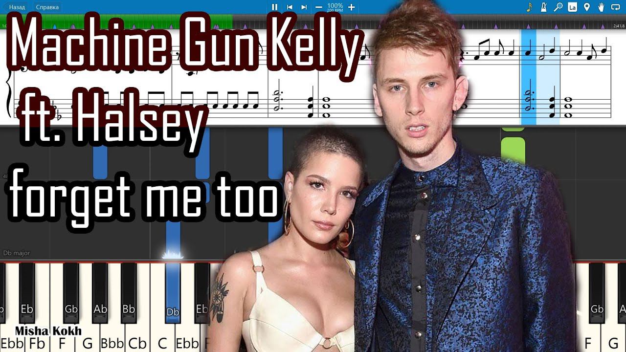 Machine Gun Kelly ft. Halsey - forget me too [Piano Tutorial | Sheets | MIDI] Synthesia