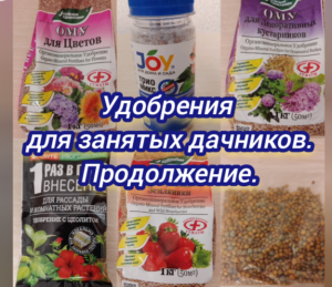 Удобрения для занятых дачников. Продолжение.