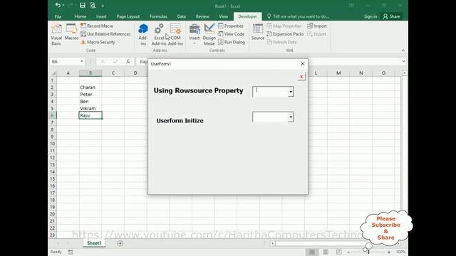 Excel VBA ComboBox Dynamically Add and Remove Items ✅