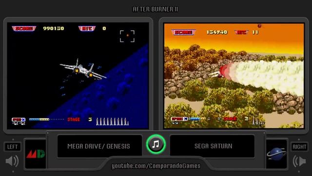 After Burner II (Sega Genesis vs Sega Saturn) Side by Side Comparison смотреть онлайн