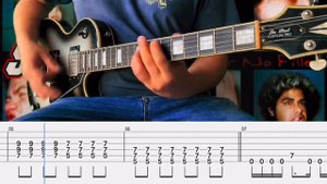 Sum 41- In Too Deep Cover (Guitar Tabs On Screen)