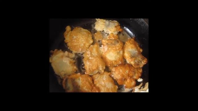Обжареный ментай в кляре (Mentana fried in batter)