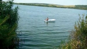 Лодка из фанеры. Спуск на воду. launching glued boats. 15 июля 2012