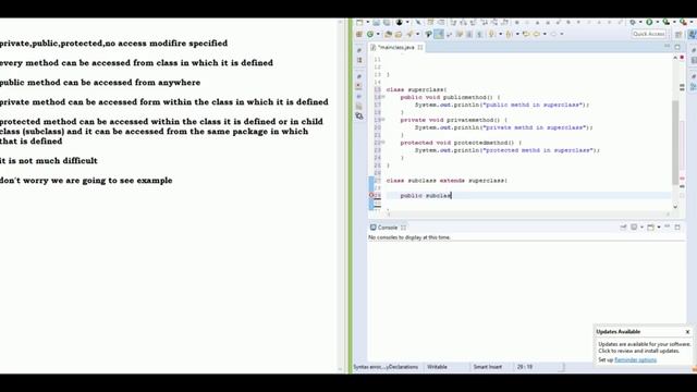 34- java programming tutorial for beginners- access modifier in java | public,private,protected 201 смотреть онлайн