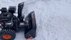 Повторный тест снегоуборщика CARVER, отец в очередной раз остался доволен выбором