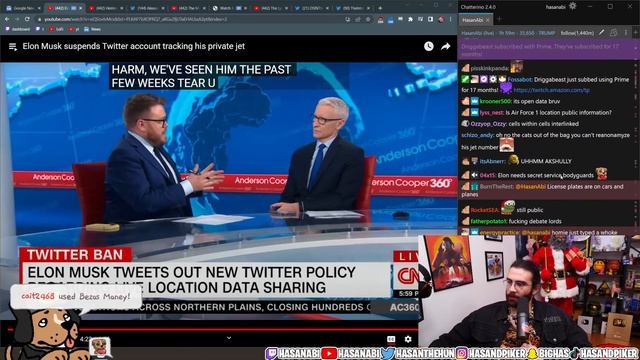 Hasan reacts to Elon Musk Suspending (Jet tracking Twitter account) ElonJet смотреть онлайн