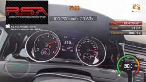 Golf 7 1.4 TSI 140hp ACT DSG | Stock vs Stage1 Tune | 100 - 200 km/h Acceleration | RSA Motorsports