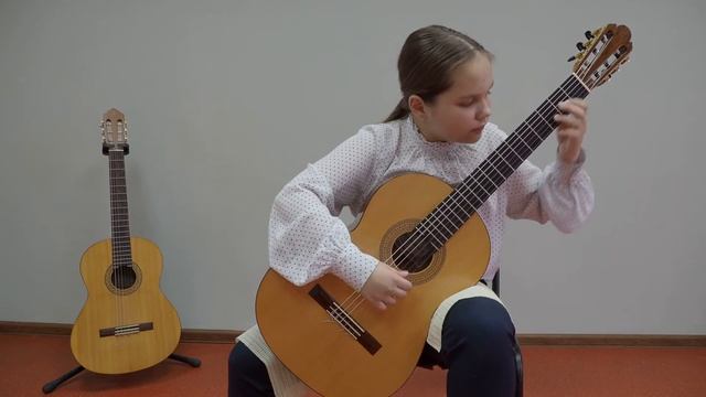 Коробейникова Юлия, 12 лет, А.Иванов-Крамской обработка р.н.п. "Тонкая рябина" смотреть онлайн