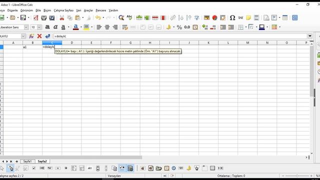70 Ders LibreOffice Dolaylı fonksiyonu смотреть онлайн