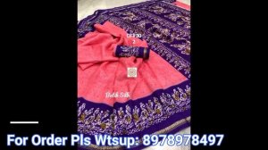 Daily Wear & Light Weight Batik Silk Sarees With Contrast Blouse Collections For Wholesale Price