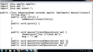 Applets - Adapters and Inner Class