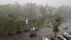 Вечерний ливень и град. Нижний Новгород. 13 июня 2024