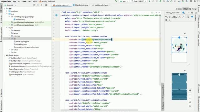 How to create Splash Screen | Lottie Animations in Hindi Android Studio| Android App 2022 in Java H