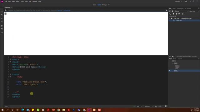 Echo and Print - Become a PHP Expert (In Sinhala)