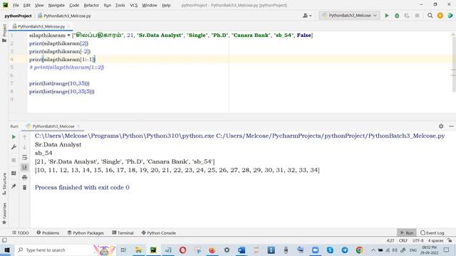 Day 4- Batch 3 - Python Language-List (Collection Data Type) and its properties