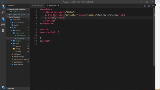Vuetify Tutorial #23 - Popups (dialogs) смотреть онлайн