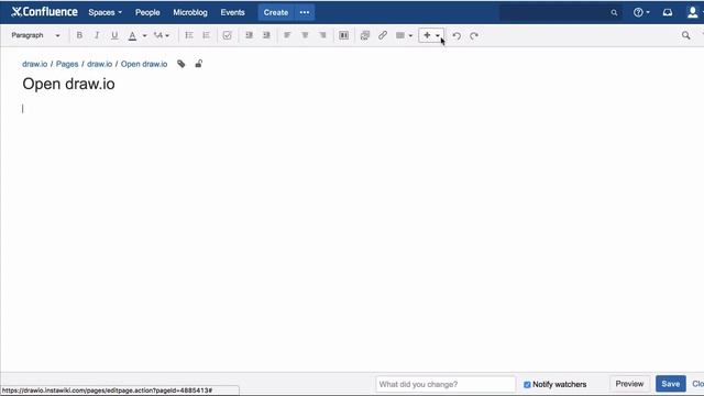 How to add the draw.io macro to an Atlassian Confluence page