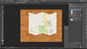Рисуем карту со сгибами в перспективе в Photoshop
