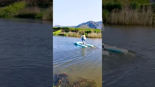 Inflatable water bike for your summer ?