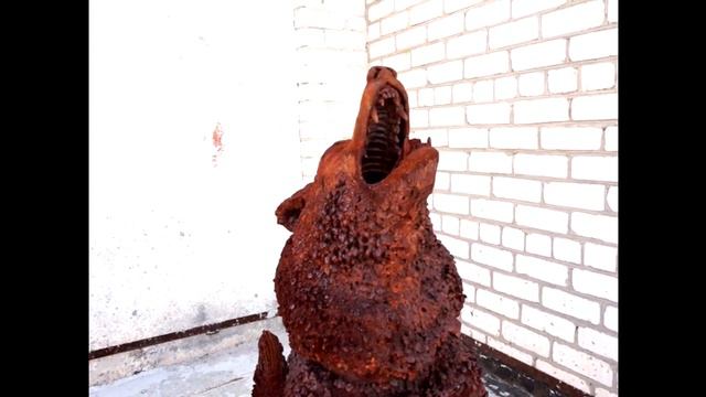 Собака - сварная скульптура из металла смотреть онлайн