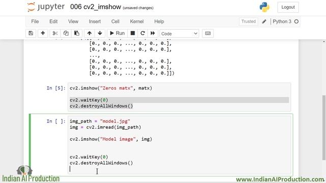 Display Image using Opencv cv2.imshow() function in Python | Opencv Turorial in Hindi
