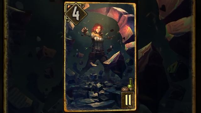 Triss Telekinesis - Beautifully Animated Premium Card from Gwent #shorts