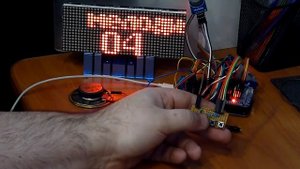 часы на Led Matrix 40x16 MAX7219 и Arduino Mega 2560.mp4