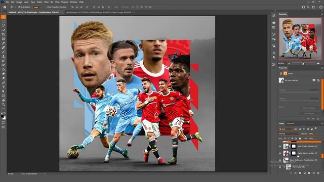 Manchester Derby Poster Design ?? | ? FREE PSD ? | Photoshop Tutorial смотреть онлайн