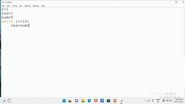 How to make multiplication table in python using while loop (part-6)