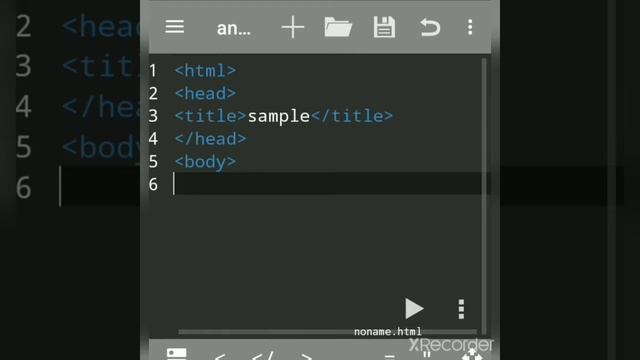 HTML Code Sample Program | Learn HTML in just 5 mins on Android Mobile using anWriter App | HTML