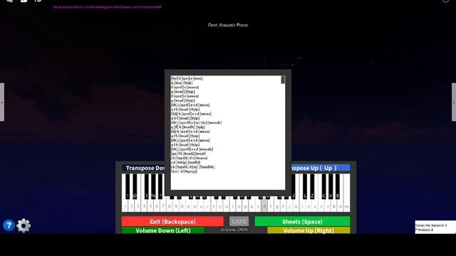 Roblox Piano Sheet - Sweden (Minecraft Soundtrack by C418) смотреть онлайн