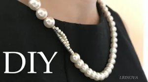 ДЕЛАЕМ КОЛЬЕ ИЗ ЖЕМЧУГА И БИСЕРА МК  _  MAKE A NECKLACE OF PEARLS AND BEADS DIY.mp4