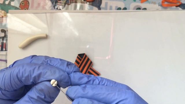 Георгиевская лента брошка из полимерной глины DIY polymer clay handmade