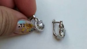 Серьги с 1.50ct (6мм) африканскими белыми муассанитами (VVS), день