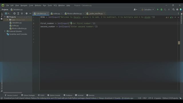 Python Simple Calculator pt 01 смотреть онлайн