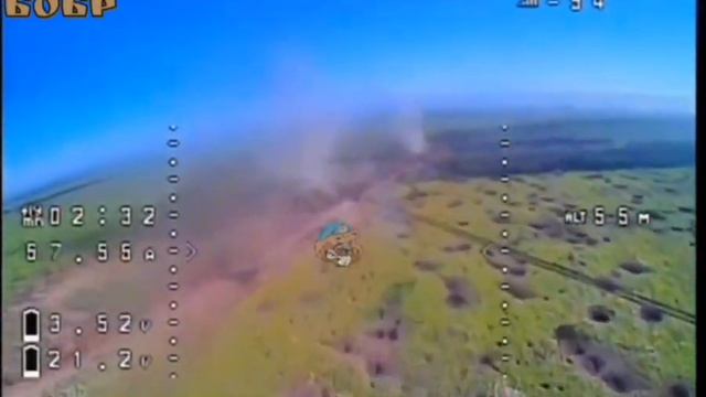 Поражение FPV дроном немецкого танка Леопард 2А6 ВСУ на Запорожье