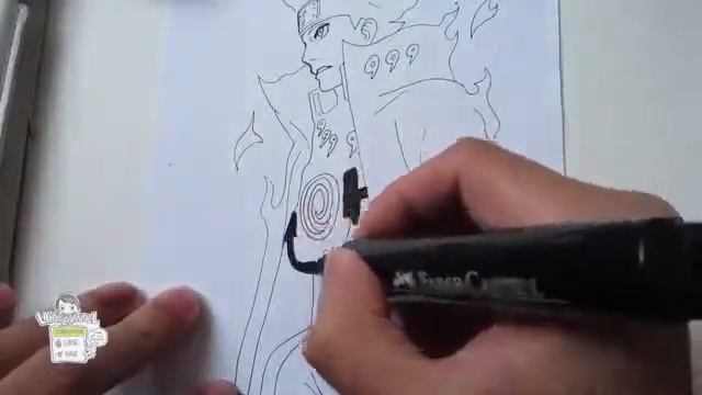 Как рисовать Минато в режиме Кьюби смотреть онлайн