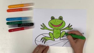 Как нарисовать лягушку. Рисуем лягушку царевну поэтапно. Урок рисования для самых маленьких детей.