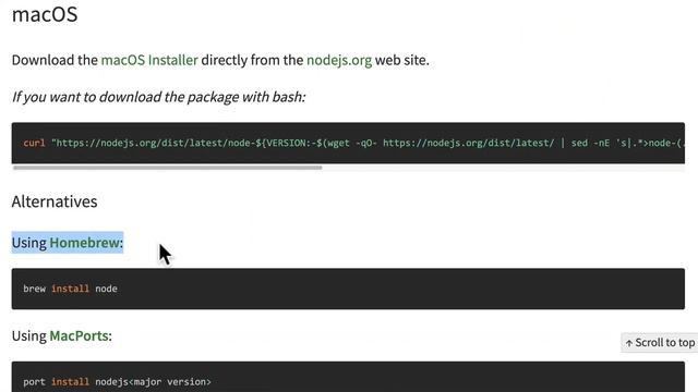 Lesson 5 | Installing Node.js in macOS