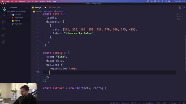 Beautiful Chart Animation with Chart Js Tutorial смотреть онлайн