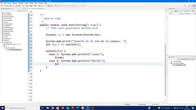 Estructura condicional múltiple (sentencia Switch) en Java смотреть онлайн